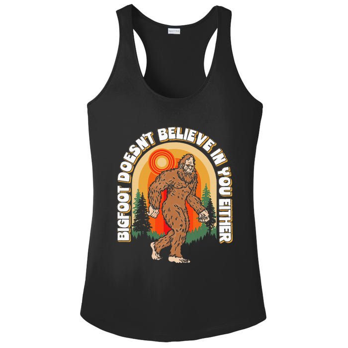 Bigfoot DoesnT Believe In You Either Ladies PosiCharge Competitor Racerback Tank