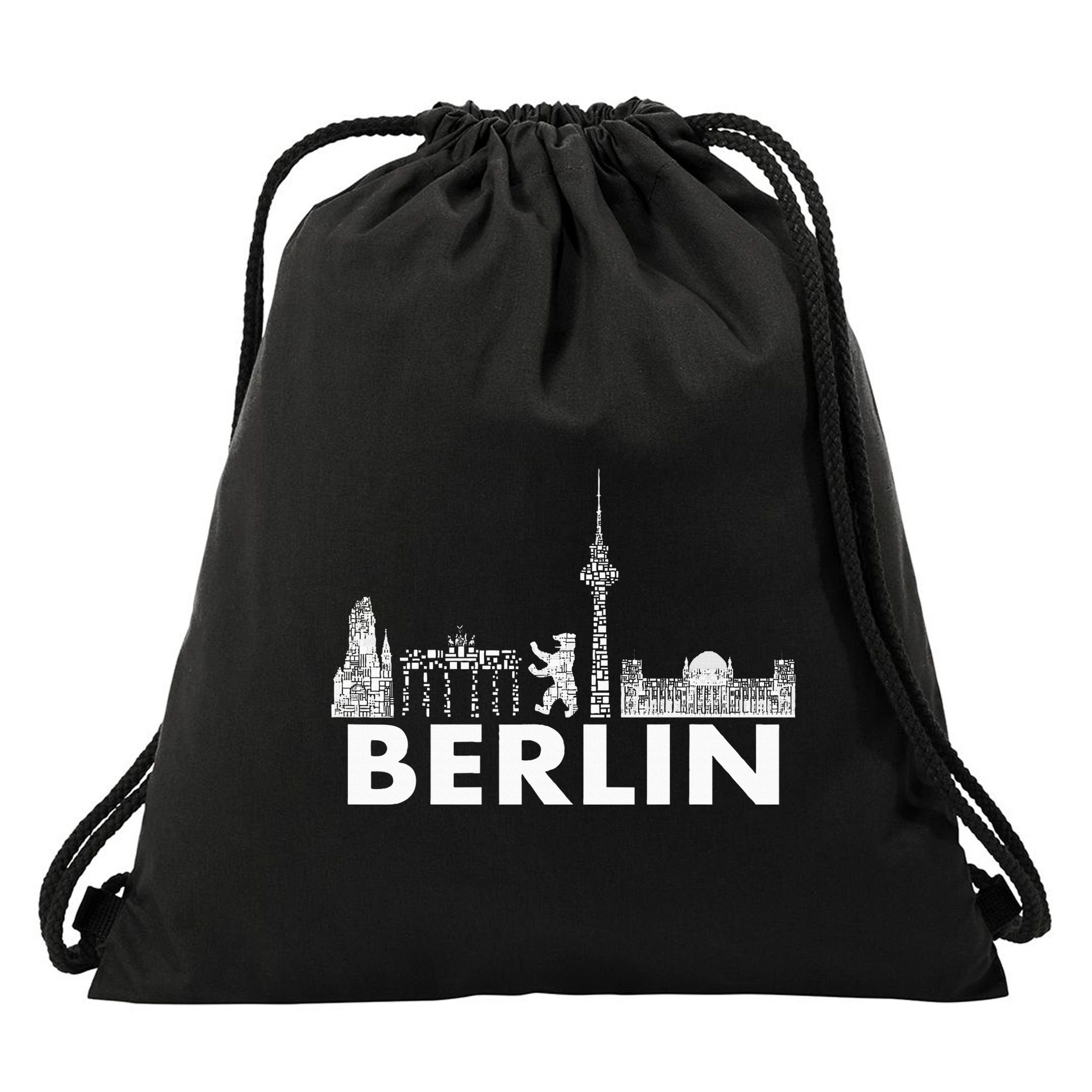Berlin Design Berlin Bear I Love Berlin Drawstring Bag