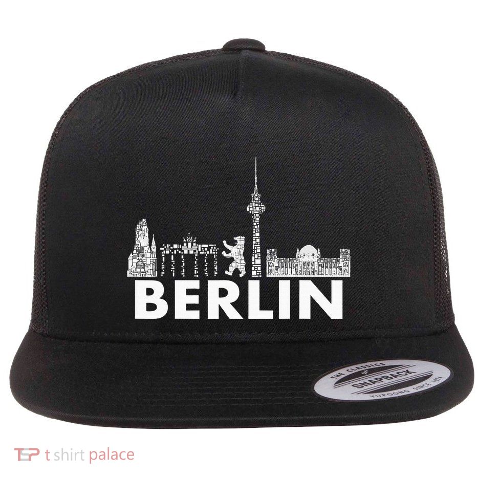 Berlin Design Berlin Bear I Love Berlin Flatbill Hat