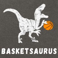 Basketball Dinosaur Baller T-rex Dino Playing Basketball Cotton Canvas Backpack