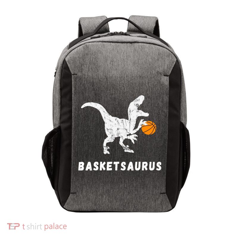 Basketball Dinosaur Baller T-rex Dino Playing Basketball Vector Backpack