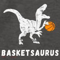 Basketball Dinosaur Baller T-rex Dino Playing Basketball Vector Backpack
