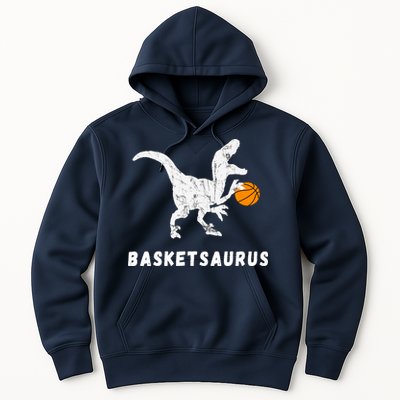 Basketball Dinosaur Baller T-rex Dino Playing Basketball Hoodie