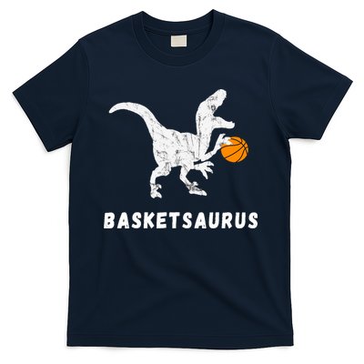 Basketball Dinosaur Baller T-rex Dino Playing Basketball T-Shirt