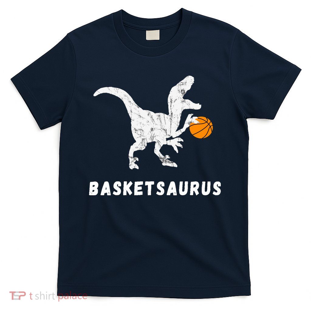 Basketball Dinosaur Baller T-rex Dino Playing Basketball T-Shirt