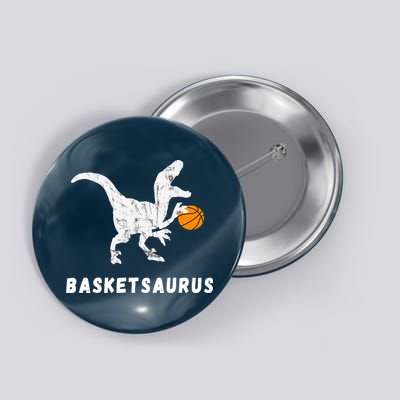 Basketball Dinosaur Baller T-rex Dino Playing Basketball Button