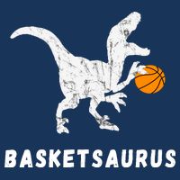 Basketball Dinosaur Baller T-rex Dino Playing Basketball Cooling Performance Long Sleeve Crew
