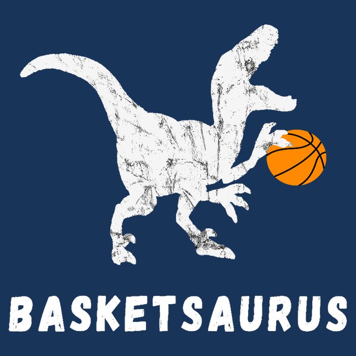 Basketball Dinosaur Baller T-rex Dino Playing Basketball Cooling Performance Long Sleeve Crew