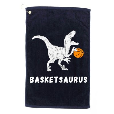 Basketball Dinosaur Baller T-rex Dino Playing Basketball Golf Towel