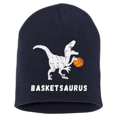 Basketball Dinosaur Baller T-rex Dino Playing Basketball Short Acrylic Beanie