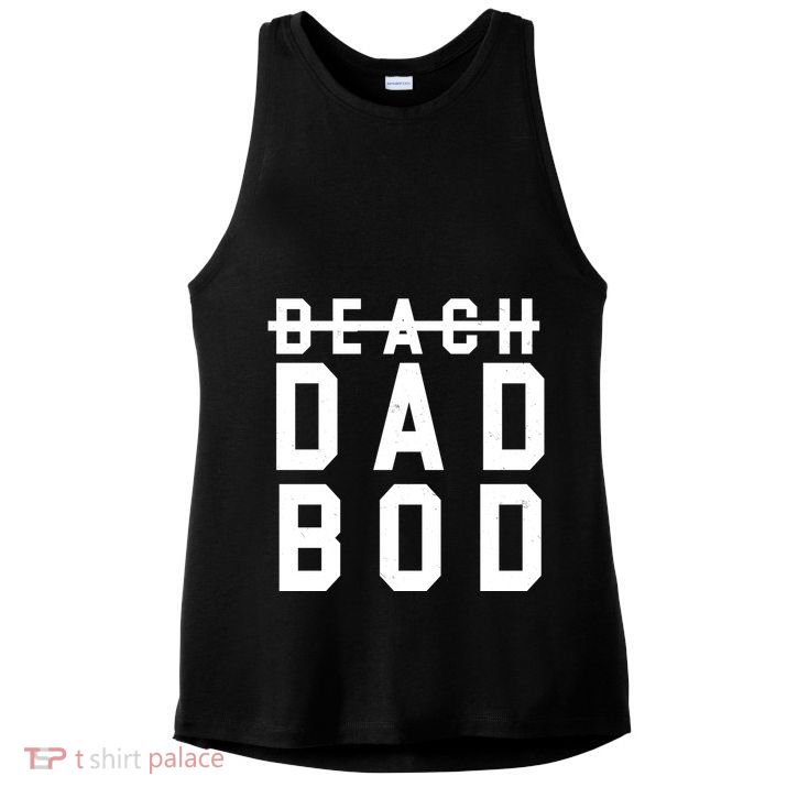 Beach Dad Bod Summer Vacation Ladies PosiCharge Tri-Blend Wicking Tank