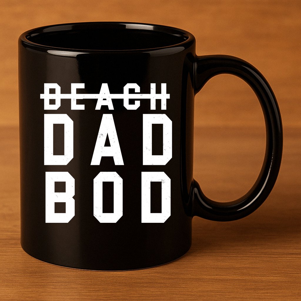 Beach Dad Bod Summer Vacation 11oz C Handle Ceramic Mug