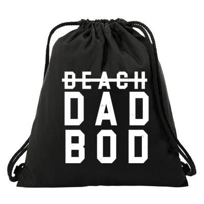 Beach Dad Bod Summer Vacation Drawstring Bag