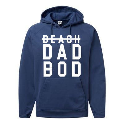 Beach Dad Bod Summer Vacation Performance Fleece Hoodie