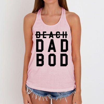 Beach Dad Bod Summer Vacation Women's Knotted Racerback Tank