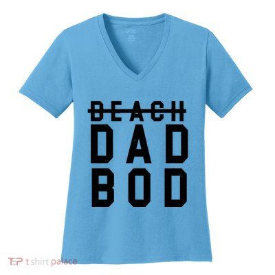 Beach Dad Bod Summer Vacation Women's V-Neck T-Shirt