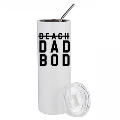 Beach Dad Bod Summer Vacation Stainless Steel Tumbler