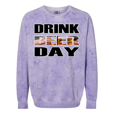 Beer Day Beer Lovers Hops National Beer Day Gift Colorblast Crewneck Sweatshirt