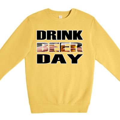 Beer Day Beer Lovers Hops National Beer Day Gift Premium Crewneck Sweatshirt