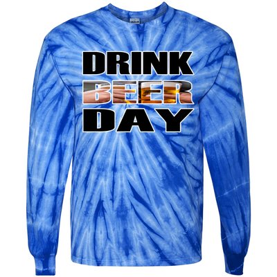 Beer Day Beer Lovers Hops National Beer Day Gift Tie-Dye Long Sleeve Shirt