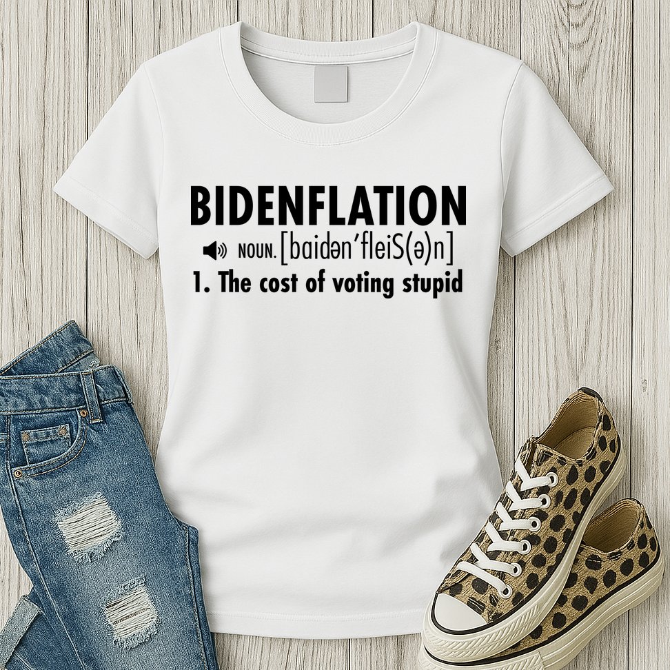Bidenflation Definition Womens T-Shirt