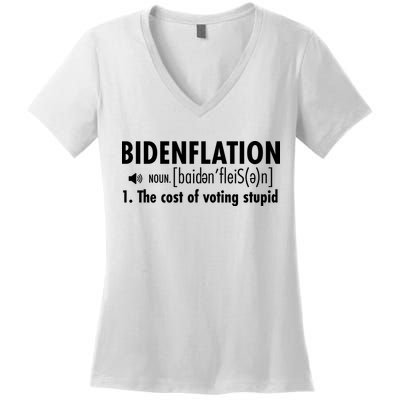 Bidenflation Definition Women's V-Neck T-Shirt