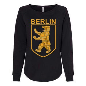 Berlin Design Berlin Bear I Love Berlin Womens California Wash Sweatshirt