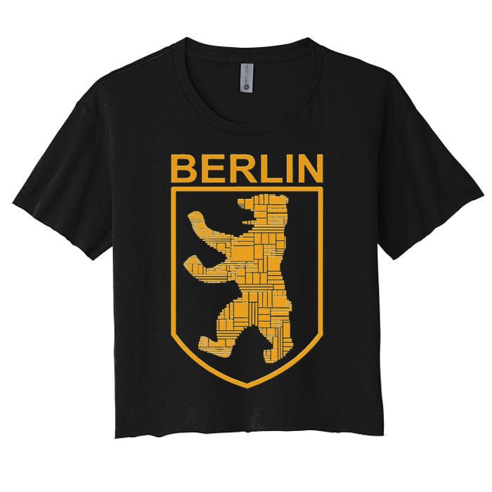 Berlin Design Berlin Bear I Love Berlin Women's Crop Top Tee