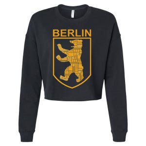 Berlin Design Berlin Bear I Love Berlin Cropped Pullover Crew