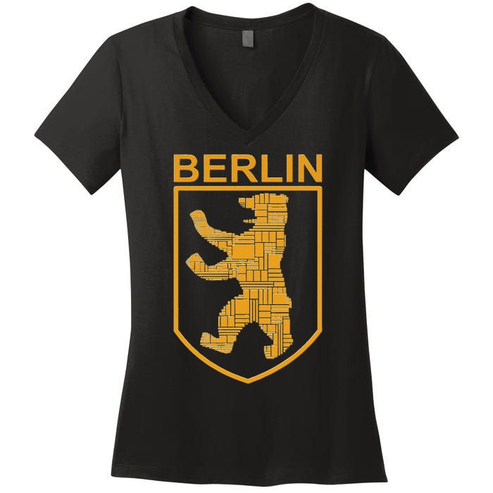 Berlin Design Berlin Bear I Love Berlin Women's V-Neck T-Shirt