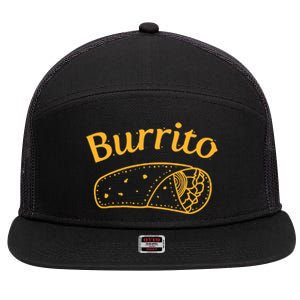 Burrito Dad Burrito Taco Taquito Matching Family 7 Panel Mesh Trucker Snapback Hat