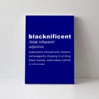 Blacknificent Definition Black History Month Gift Canvas