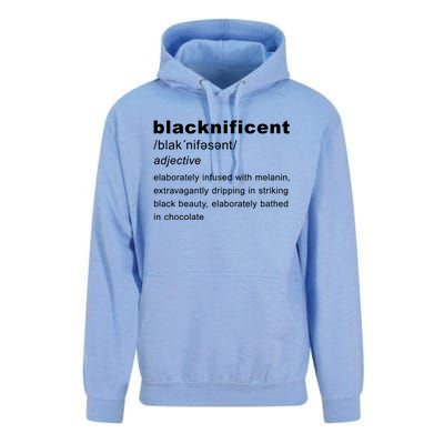 Blacknificent Definition Black History Month Gift Unisex Surf Hoodie