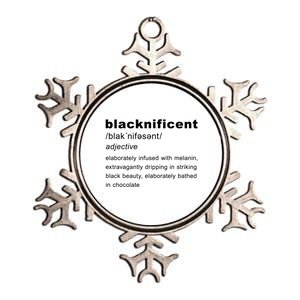 Blacknificent Definition Black History Month Gift Metallic Star Ornament