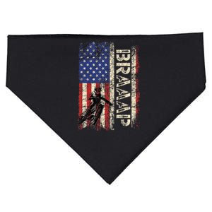 Braaap Dirt Bike USA American Flag Motocross Biker USA-Made Doggie Bandana