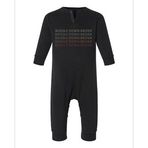 Boogie Down Bronx New York Boogie Down Bronx Ny Retro Infant Fleece One Piece