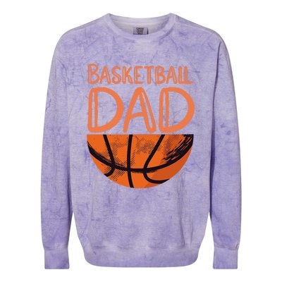 Basketball Dad Basketball Player Vintage Basketball Colorblast Crewneck Sweatshirt