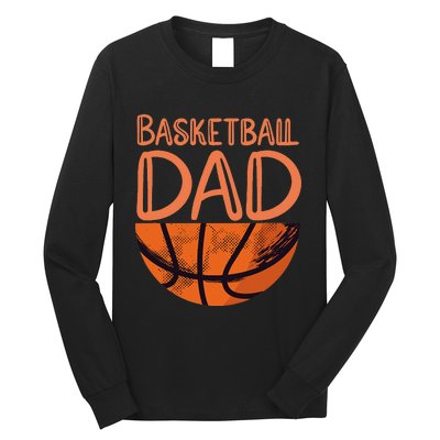 Basketball Dad Basketball Player Vintage Basketball Long Sleeve Shirt