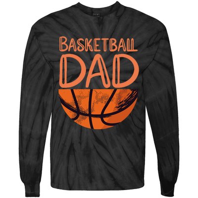 Basketball Dad Basketball Player Vintage Basketball Tie-Dye Long Sleeve Shirt