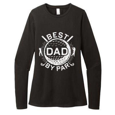 Best Dad By Par Golf Lover Fathers Day Womens CVC Long Sleeve Shirt