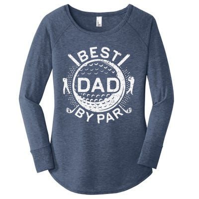 Best Dad By Par Golf Lover Fathers Day Women's Perfect Tri Tunic Long Sleeve Shirt