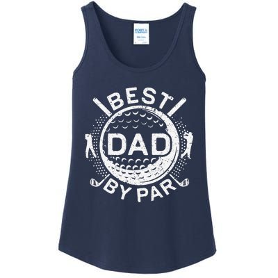 Best Dad By Par Golf Lover Fathers Day Ladies Essential Tank