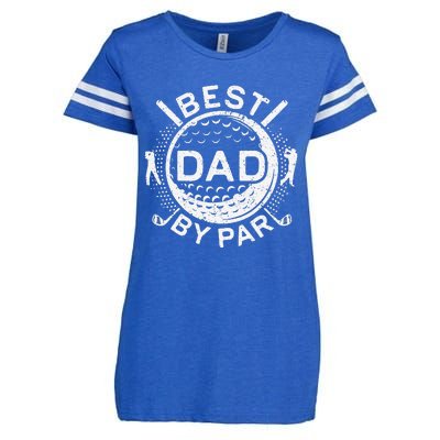 Best Dad By Par Golf Lover Fathers Day Enza Ladies Jersey Football T-Shirt