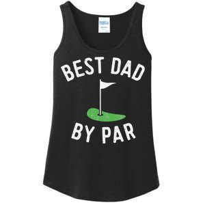 Best Dad By Par Funny Golf Fathers Day Gift Daddy Ladies Essential Tank