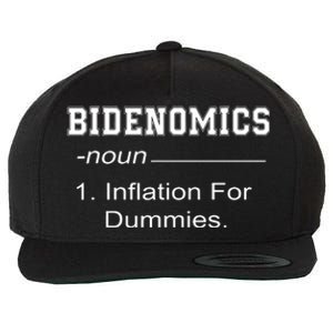 Bidenomics Definition Biden Economic Funny Antibiden Wool Snapback Cap