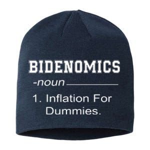 Bidenomics Definition Biden Economic Funny Antibiden Sustainable Beanie