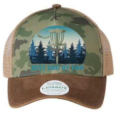 Best Dad By Par Funny Disc Golf Frisbee Golfer Father's Day Legacy Tie Dye Trucker Hat