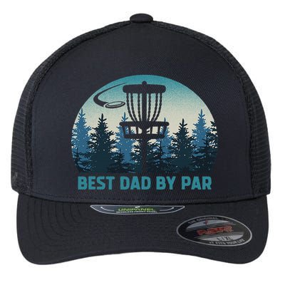 Best Dad By Par Funny Disc Golf Frisbee Golfer Father's Day Flexfit Unipanel Trucker Cap