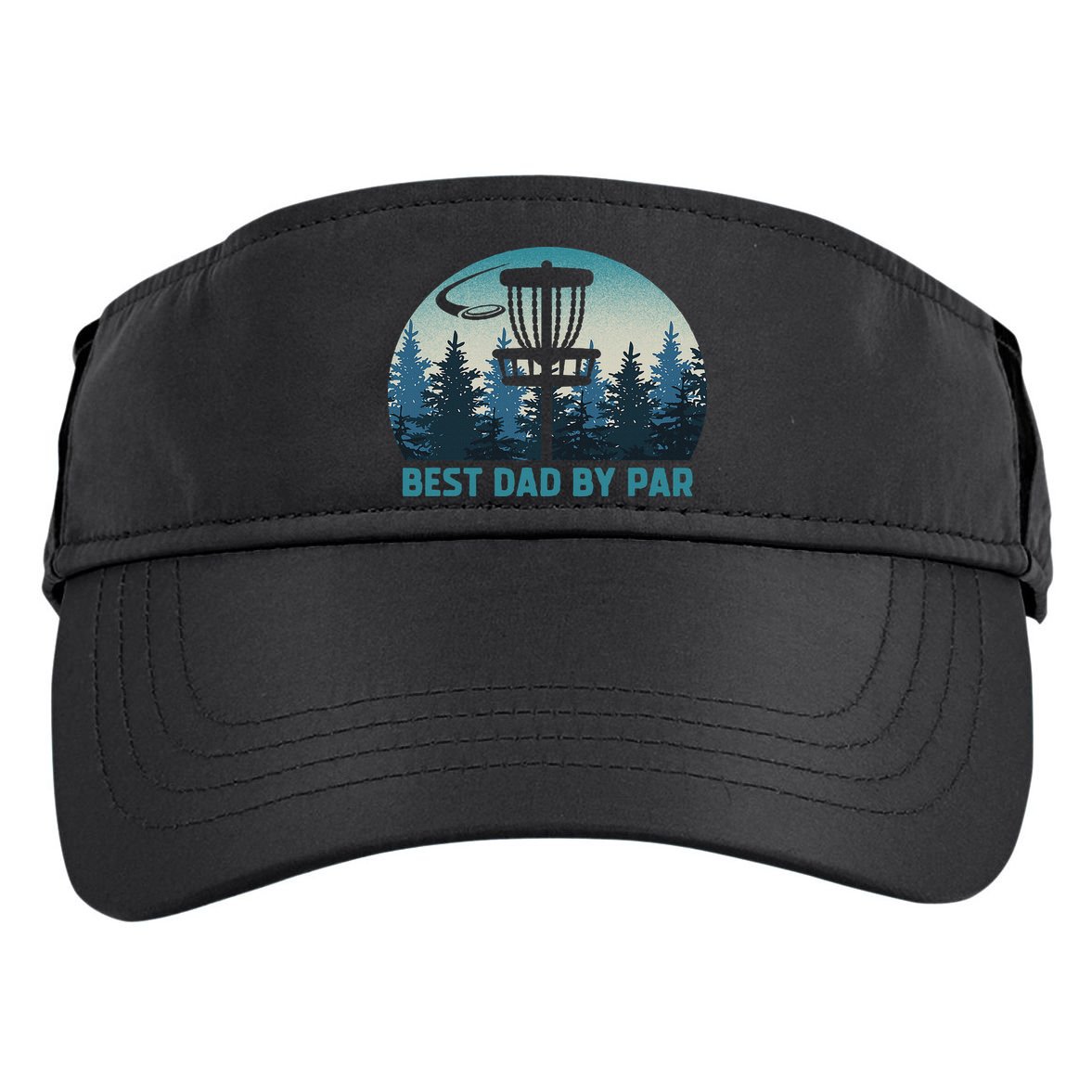 Best Dad By Par Funny Disc Golf Frisbee Golfer Father's Day Adult Drive Performance Visor