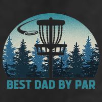 Best Dad By Par Funny Disc Golf Frisbee Golfer Father's Day Adult Drive Performance Visor